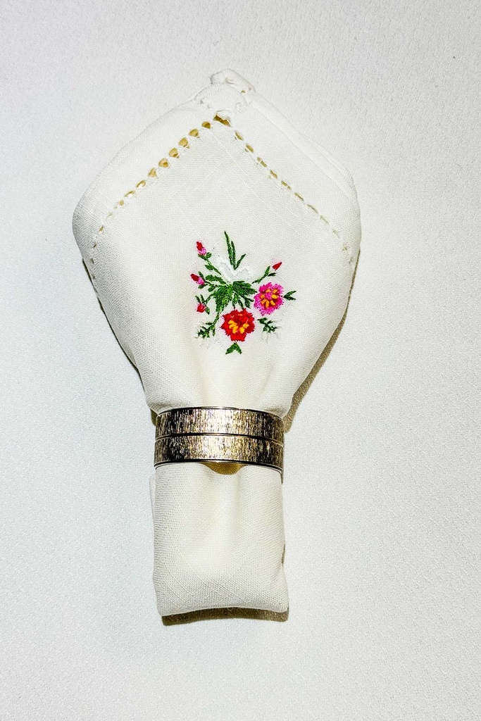 Extra image for PINK EMBROIDERED DINNER NAPKIN