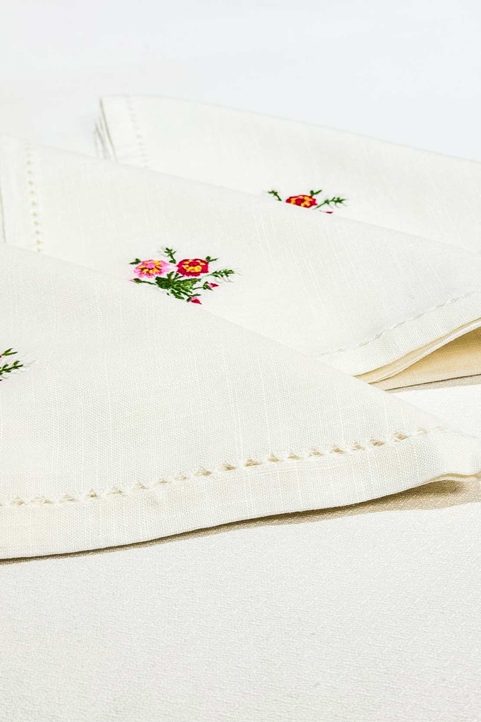 Extra image for PINK EMBROIDERED DINNER NAPKIN