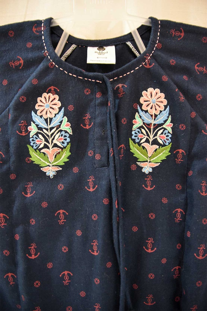 Extra image for Navy Embroidered Suit