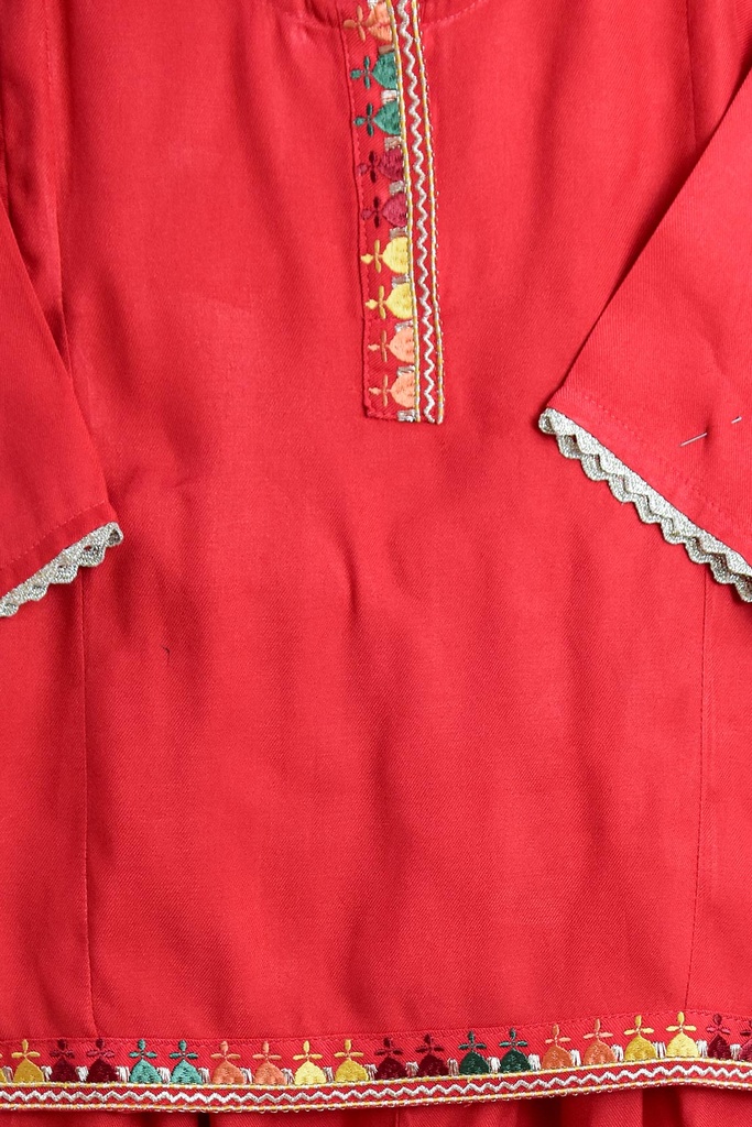 Extra image for Red Embroidered Suit