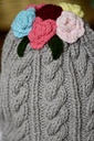 Extra image for Flower Tea Cozy - Light Grey
