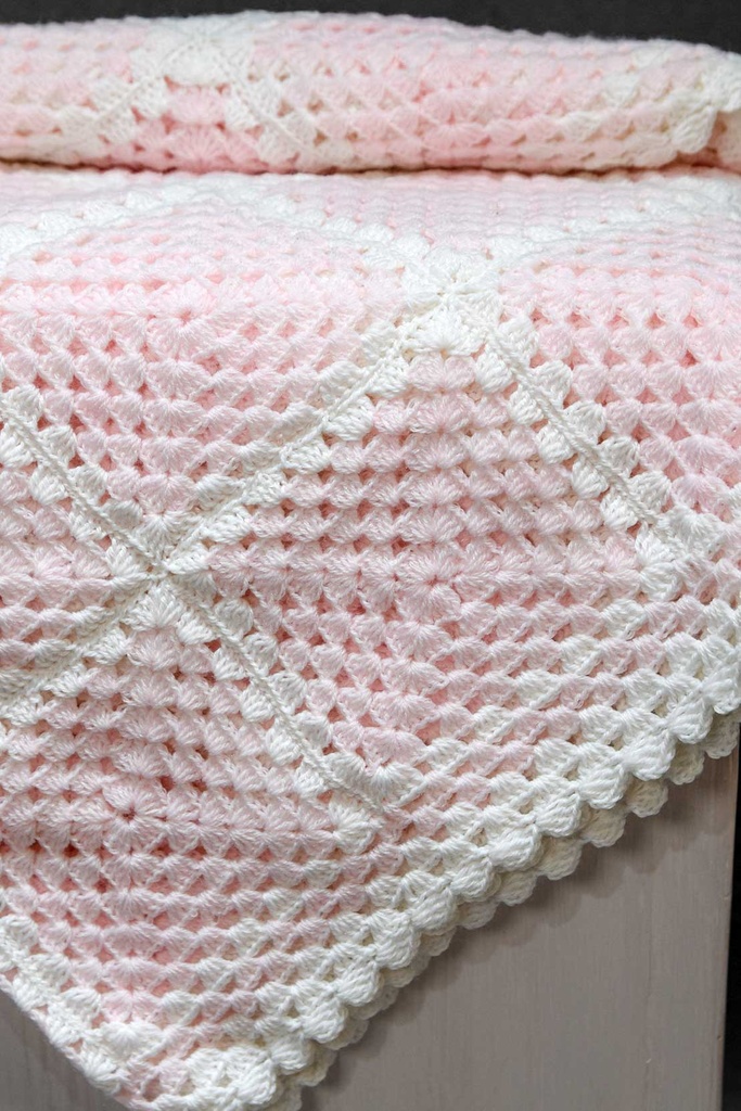 Extra image for Crochet Berry Blossom Baby Blanket.