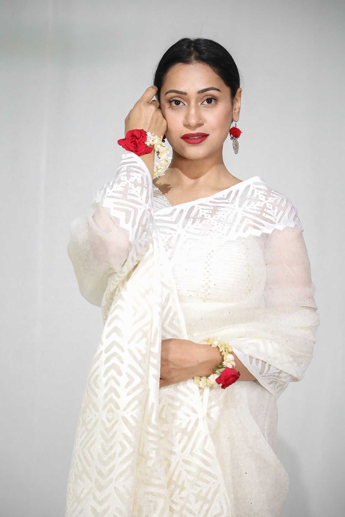 Extra image for Organza Applique Saree