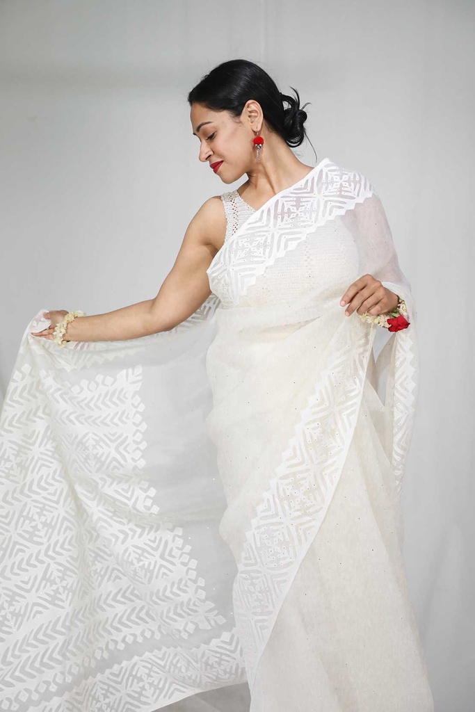 Extra image for Organza Applique Saree