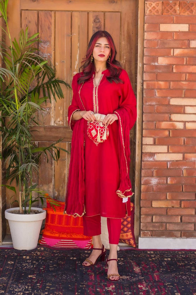 Extra image for EMBROIDERED KURTA WITH DUPATTA
