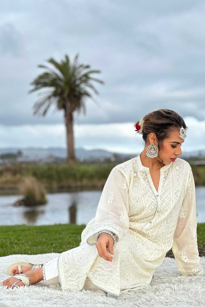 Extra image for Shadow Embroidered Kurta