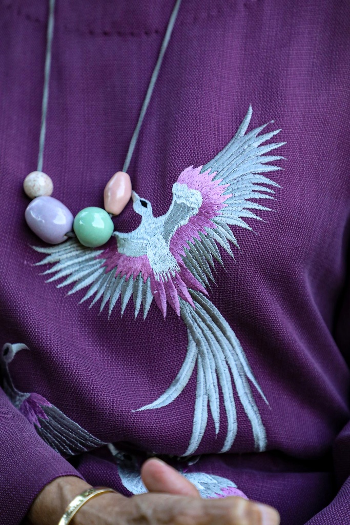 Extra image for Beaming 1- Embroidered Silk Khaddar