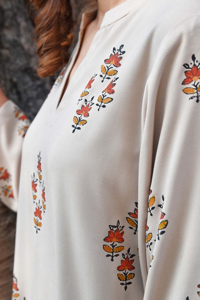 Extra image for BEIGE BLOCKPRINT SUIT