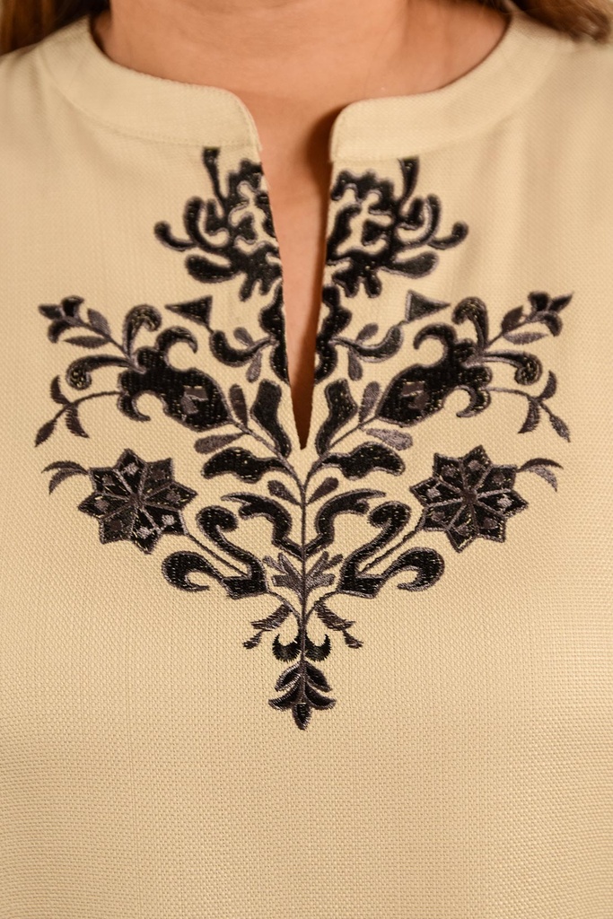Extra image for Embroidered shirt- Off White