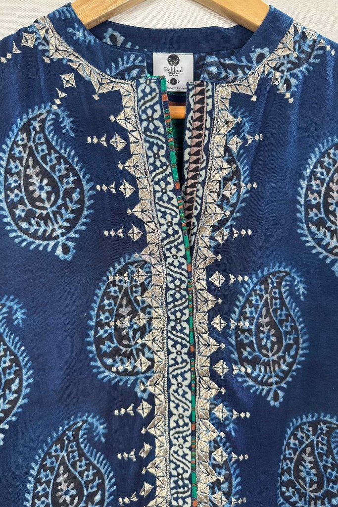 Extra image for Cobalt Blue Ajrakh