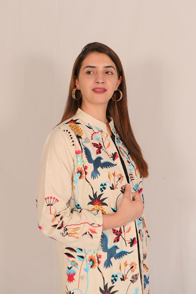 Extra image for Beige Bird Gown