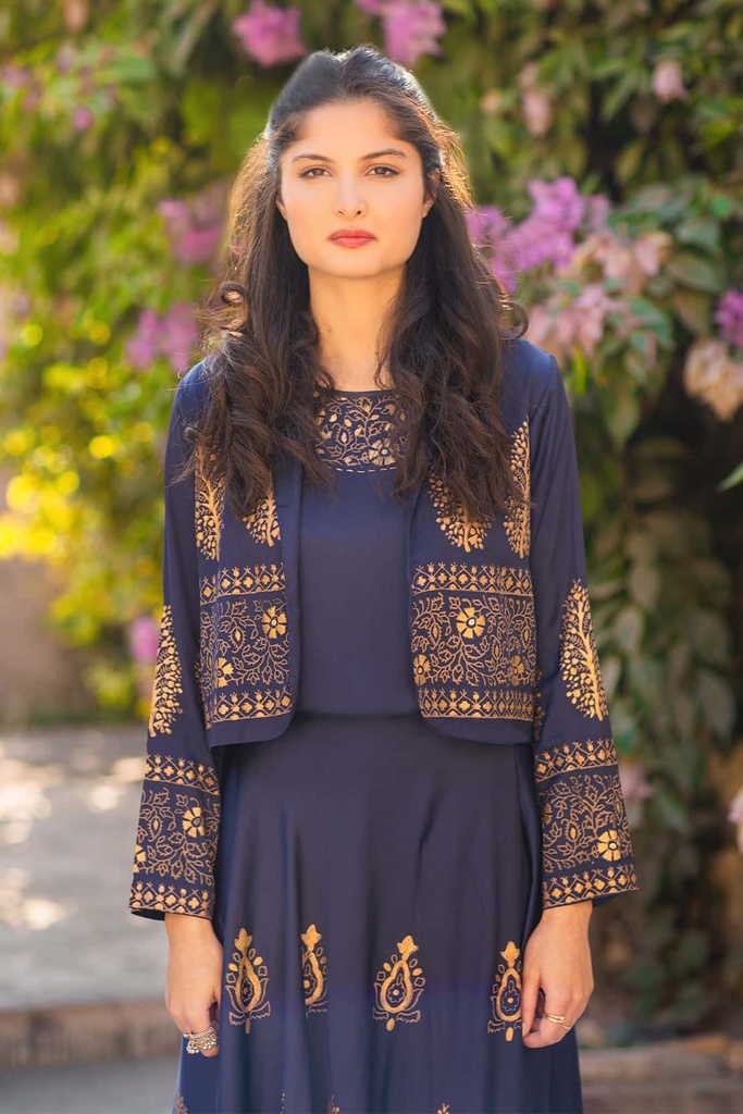 Extra image for Silk Blockprint Skirt Dress