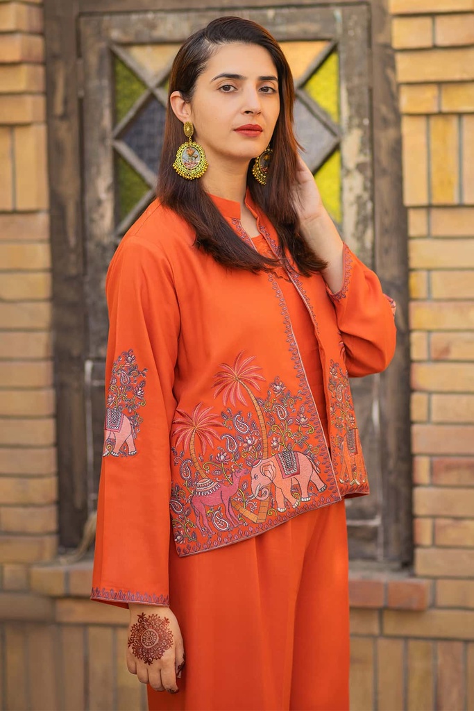 Extra image for Orange Traditional Jacket
