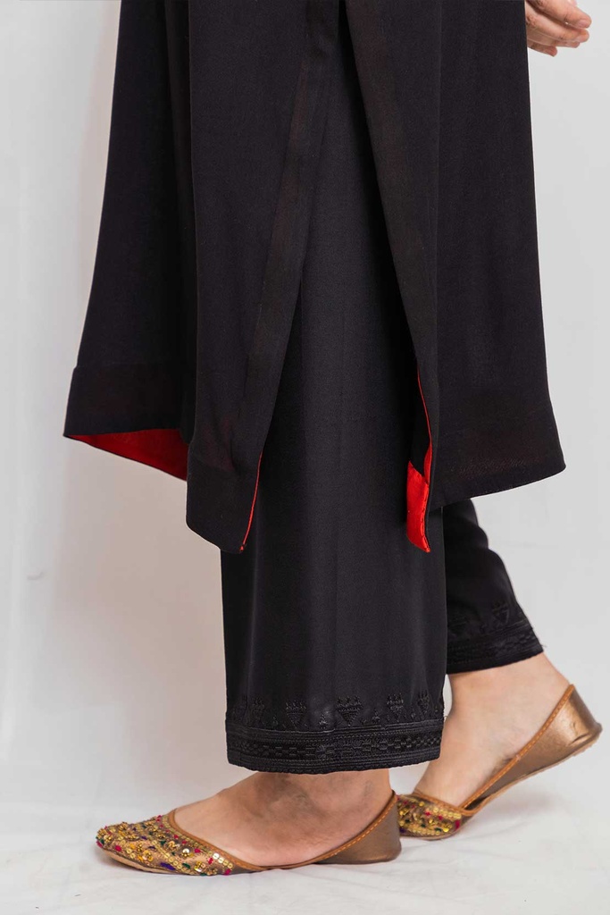 Extra image for Black Embroidered Pants