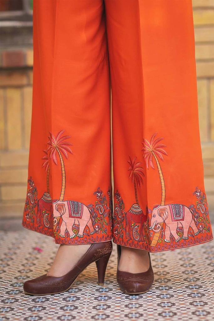 Extra image for Orange Traditional Pants