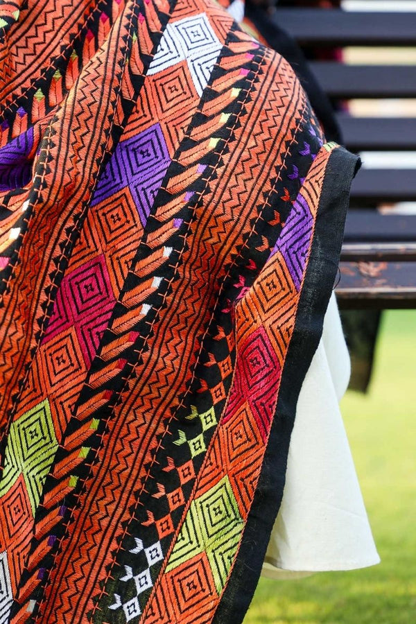 Extra image for Prismatic - Jisti phulkari shawl