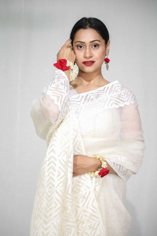 Extra image for Organza Applique Saree