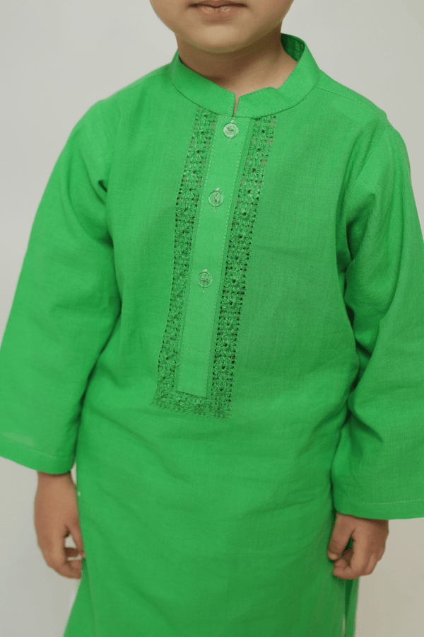 Extra image for Green Blue Hand Tarkashi Kurta
