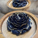 Black & Gold Peony flower Candle  ( 4 PC ) _ Home Decor _ Hand painted Candle _ Black Berries Scented _ Perfect for Home Decorations and Gifts