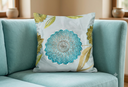 Embroidered pair of cushions