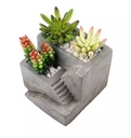 The Double Story Stairs Planter - Grey IMG # 2
