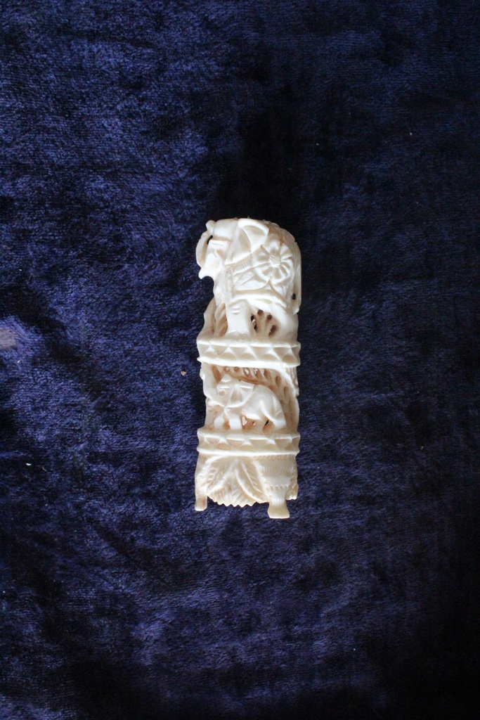 hand carved Camel bone sculpture IMG # 5582