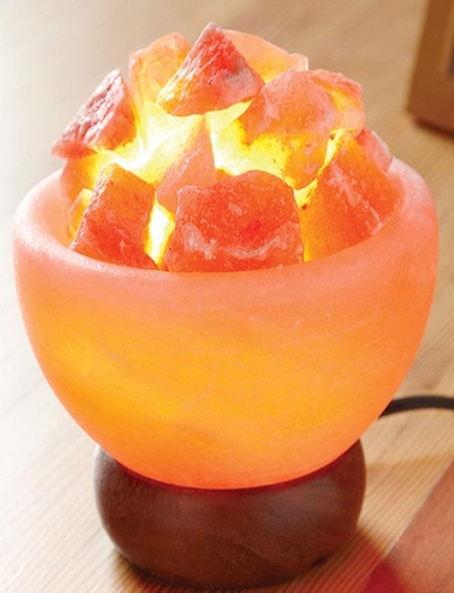 Salt Bowl with Crystal Lamp