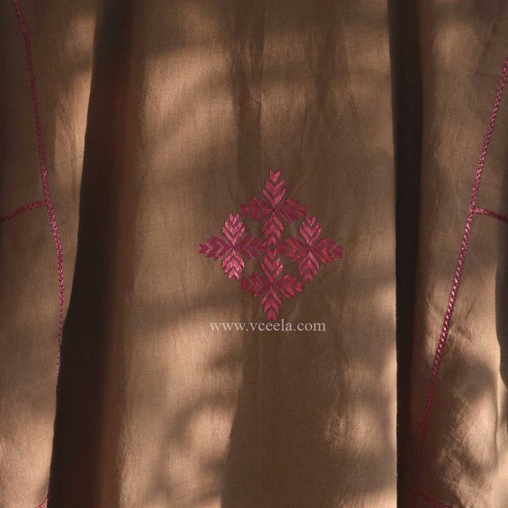 Off white hand embroidered kurta