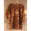 Off white hand embroidered kurta 