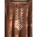 Off white hand embroidered kurta 