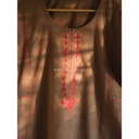 Off white hand embroidered kurta