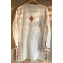 Off white hand embroidered kurta