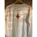 Off white hand embroidered kurta