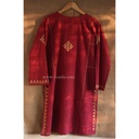 Off white hand embroidered kurta