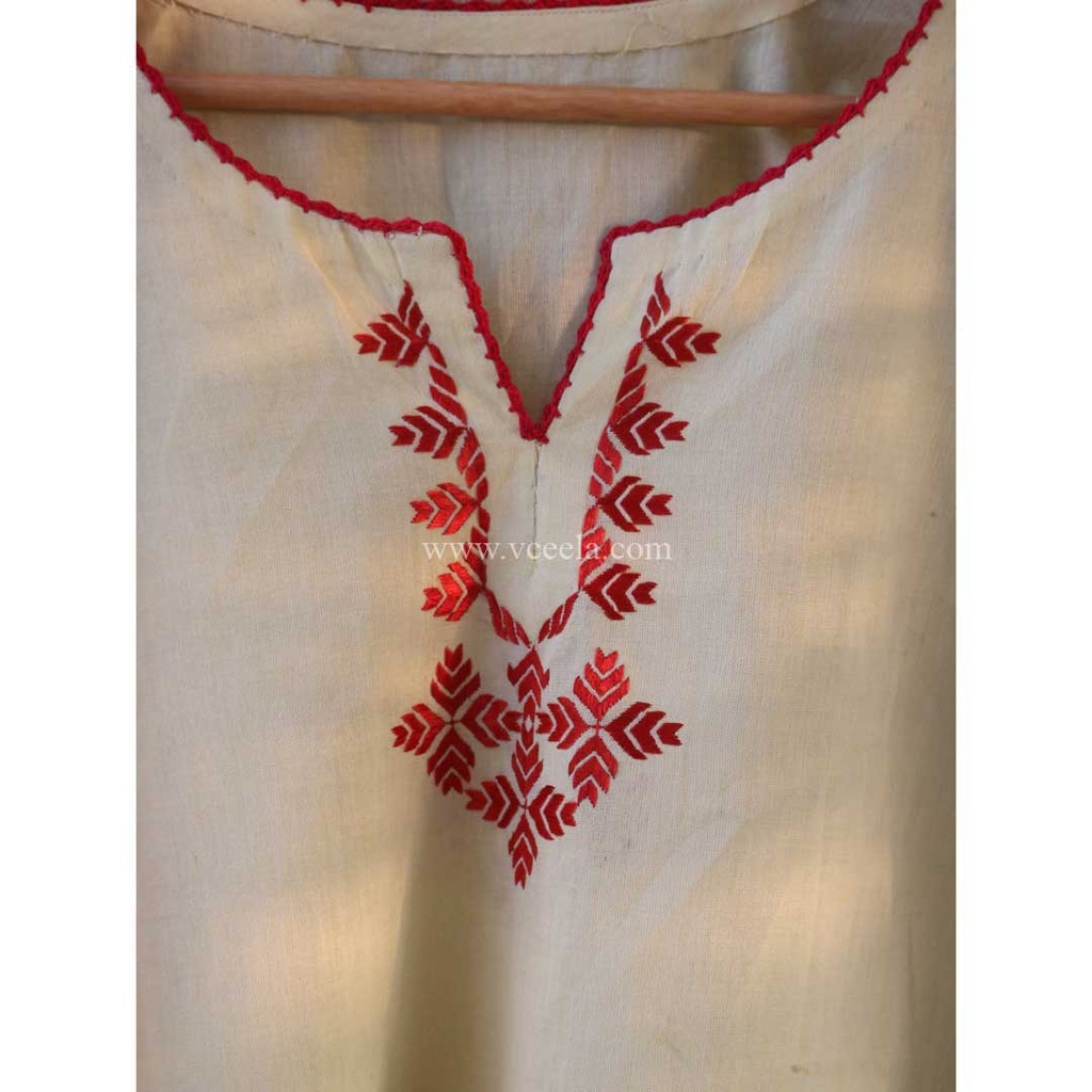 Off white hand embroidered kurta (copy)