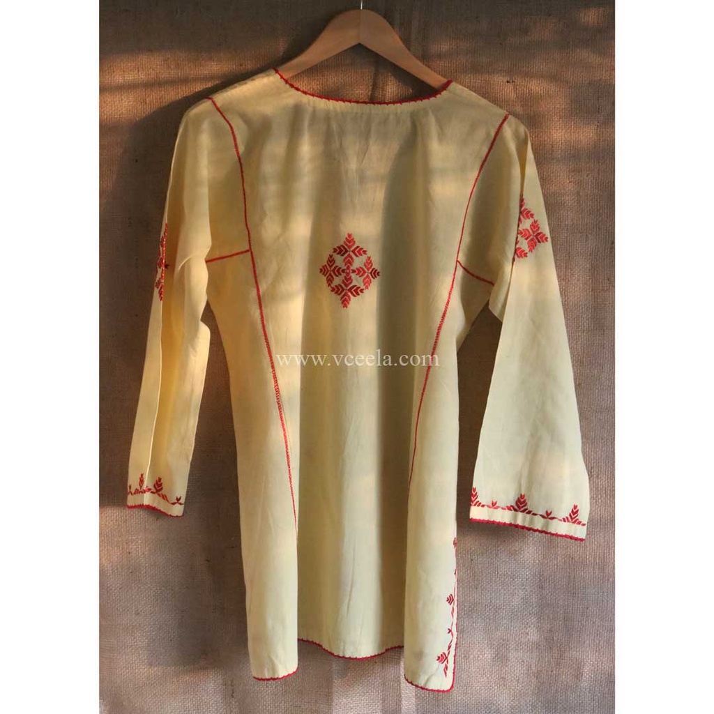 Off white hand embroidered kurta (copy)