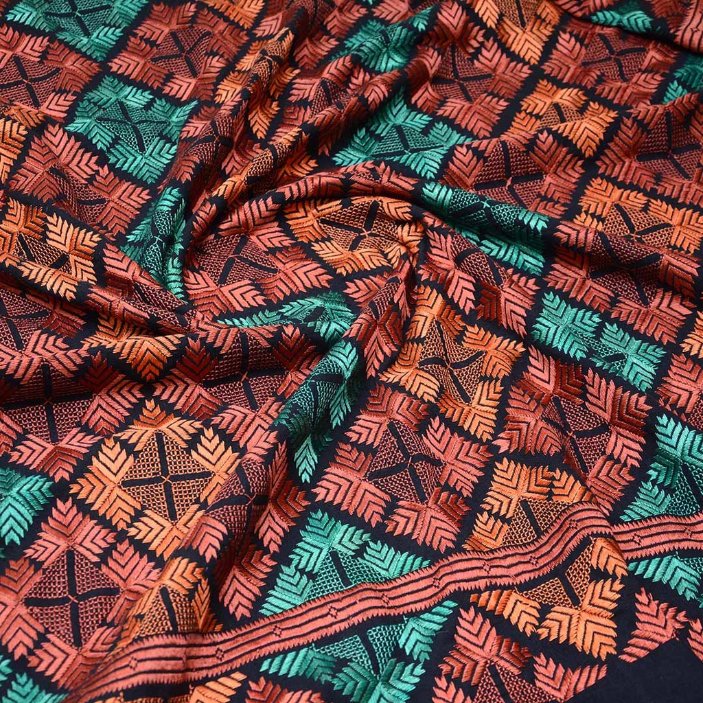 Embroidered Phulkari Shawl
