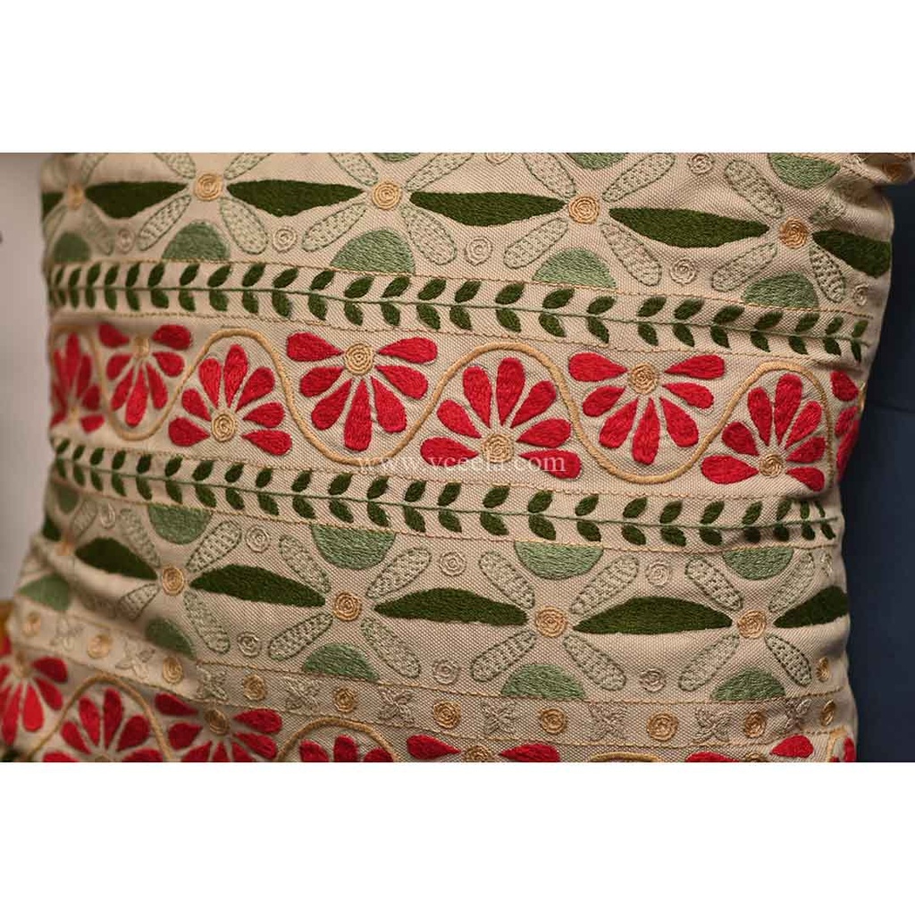 Hand Embroidered Cushion Cover