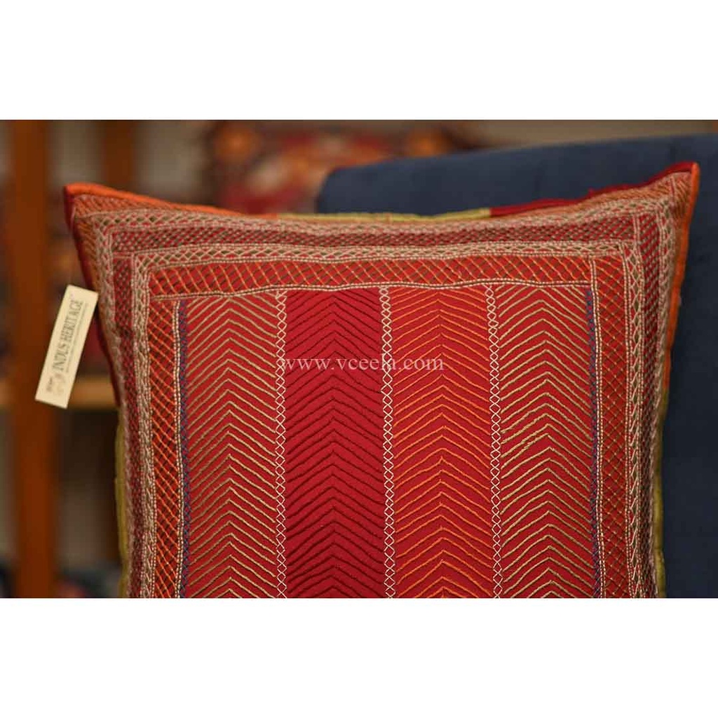 Hand Embroidered Cushion Cover