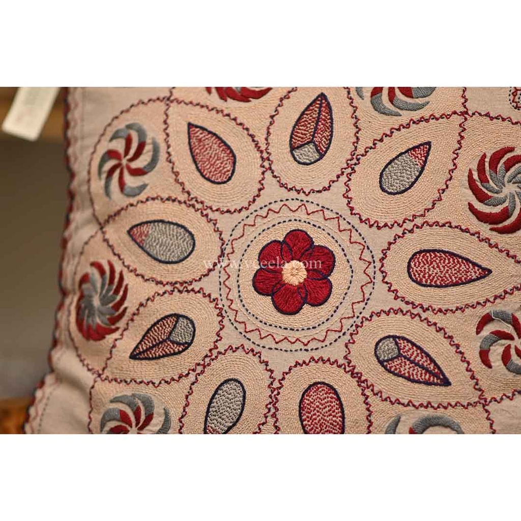 Hand Embroidered Cushion Cover  