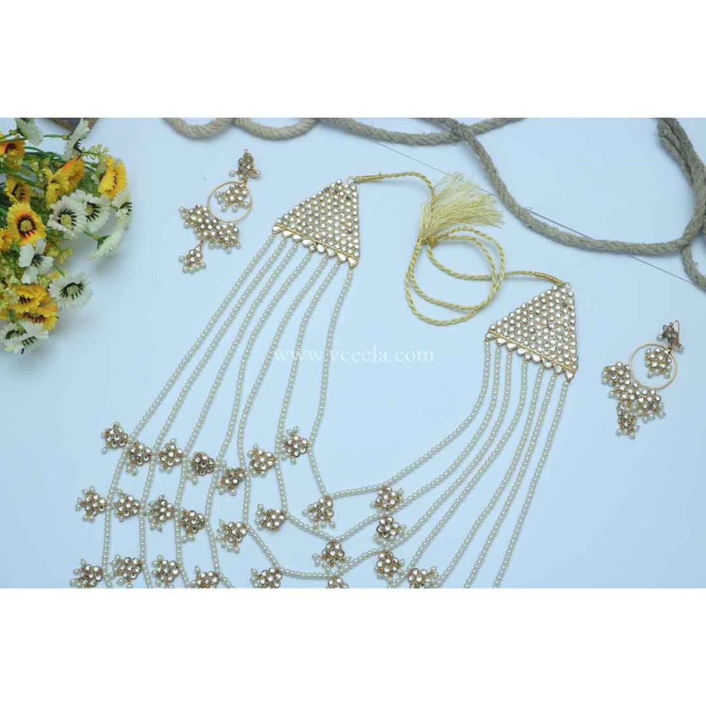 Sat-lari Mala Necklace - Kundan Jewellery