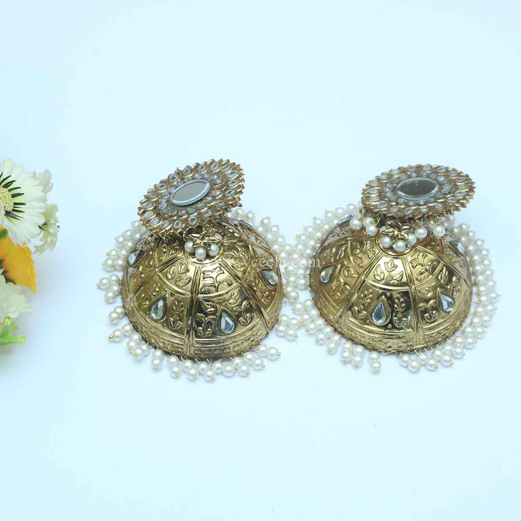 Saraiki Jhumka - Earrings - Kundan Jewellery