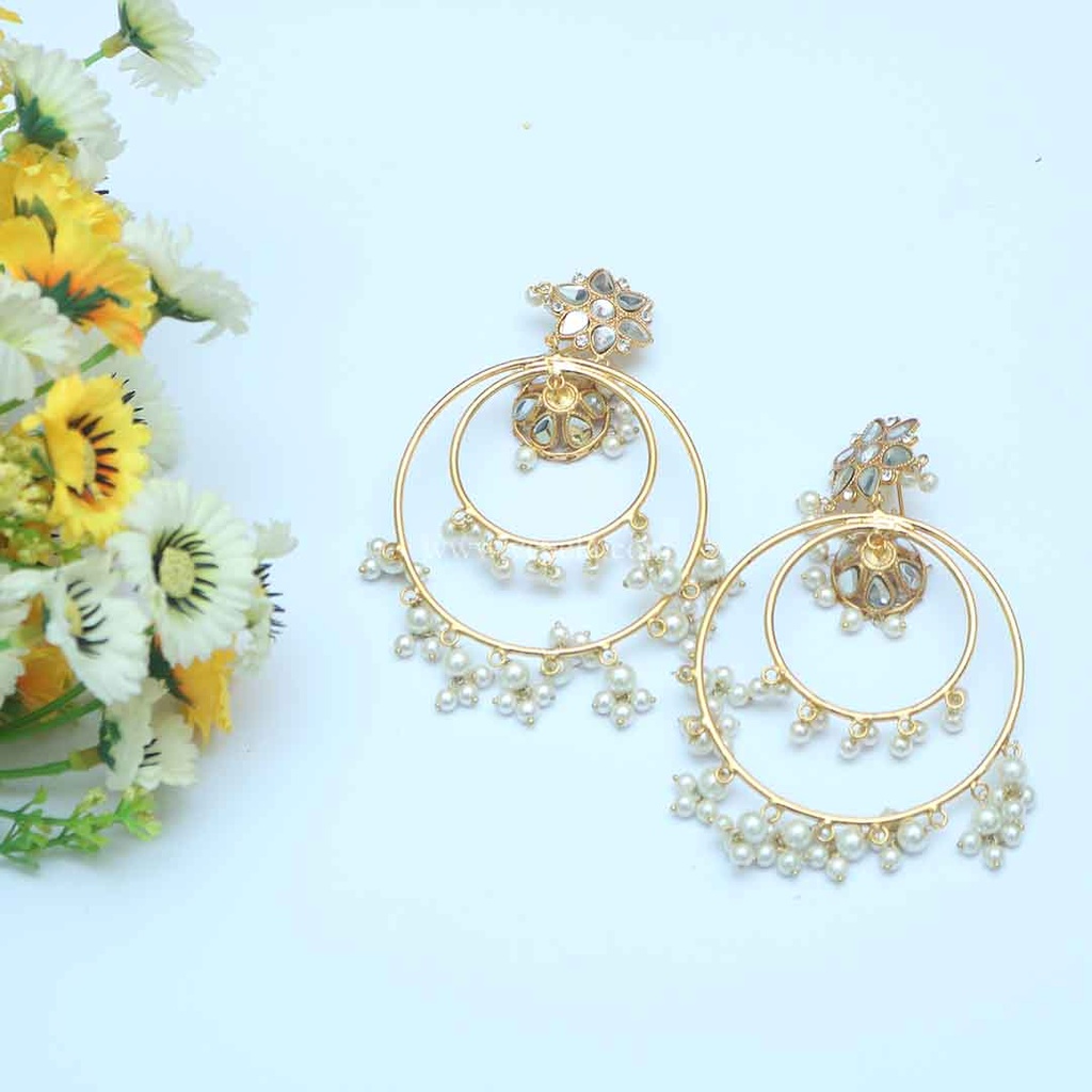 Kundan Arsi - Earrings - Kundan Jewellery