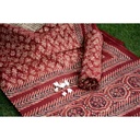 Gold work Ajrak - 2 piece suit   