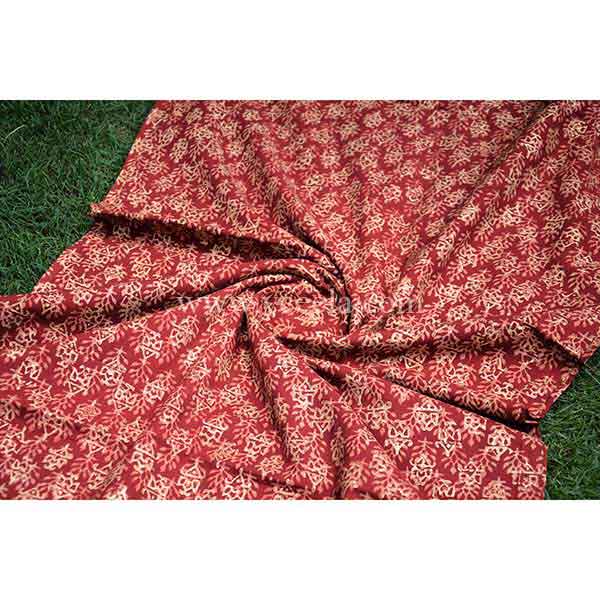 Gold work Ajrak - 2 piece suit   