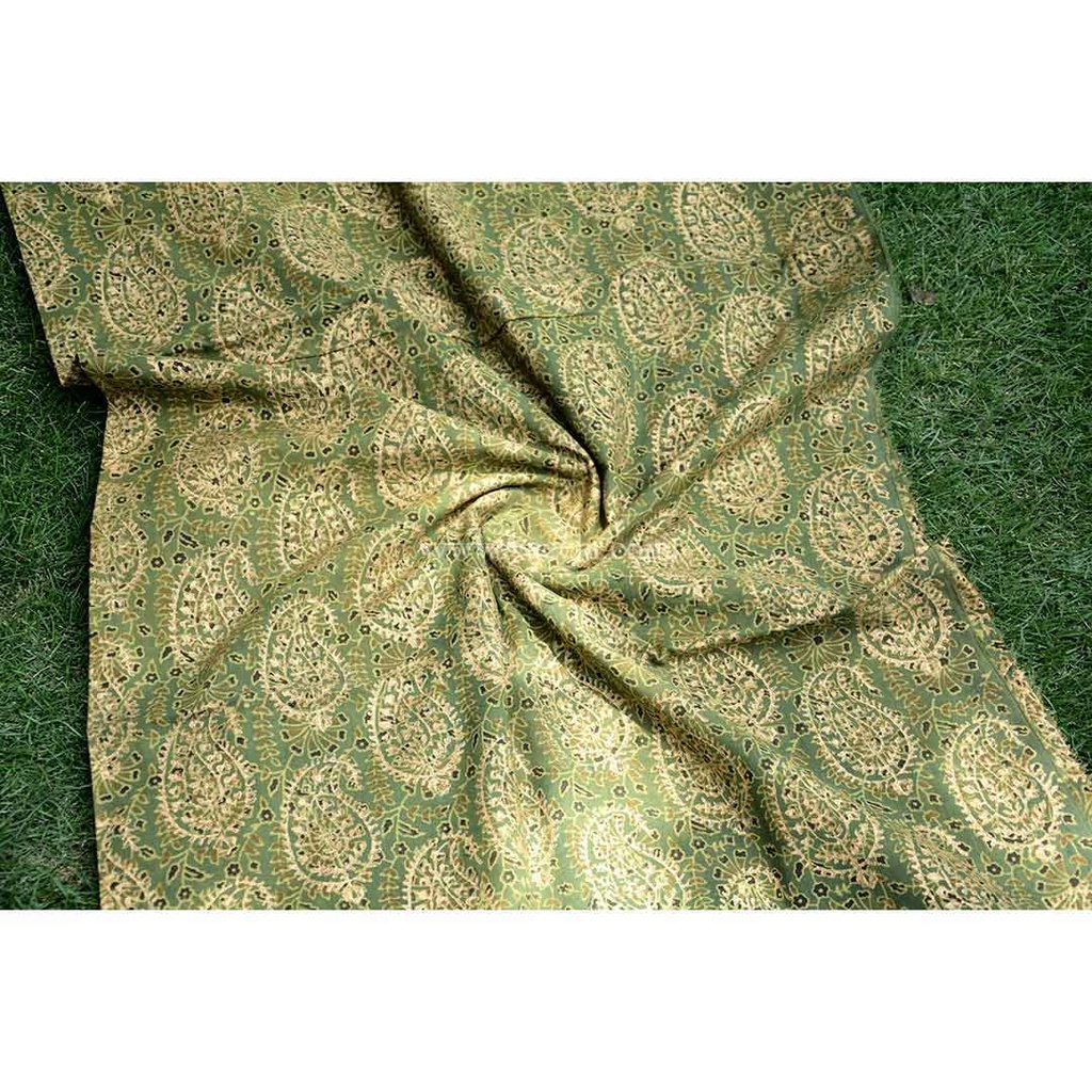 Gold work Ajrak - 2 piece suit 