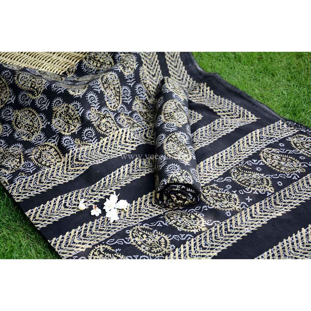 Gold work Ajrak - 2 piece suit  
