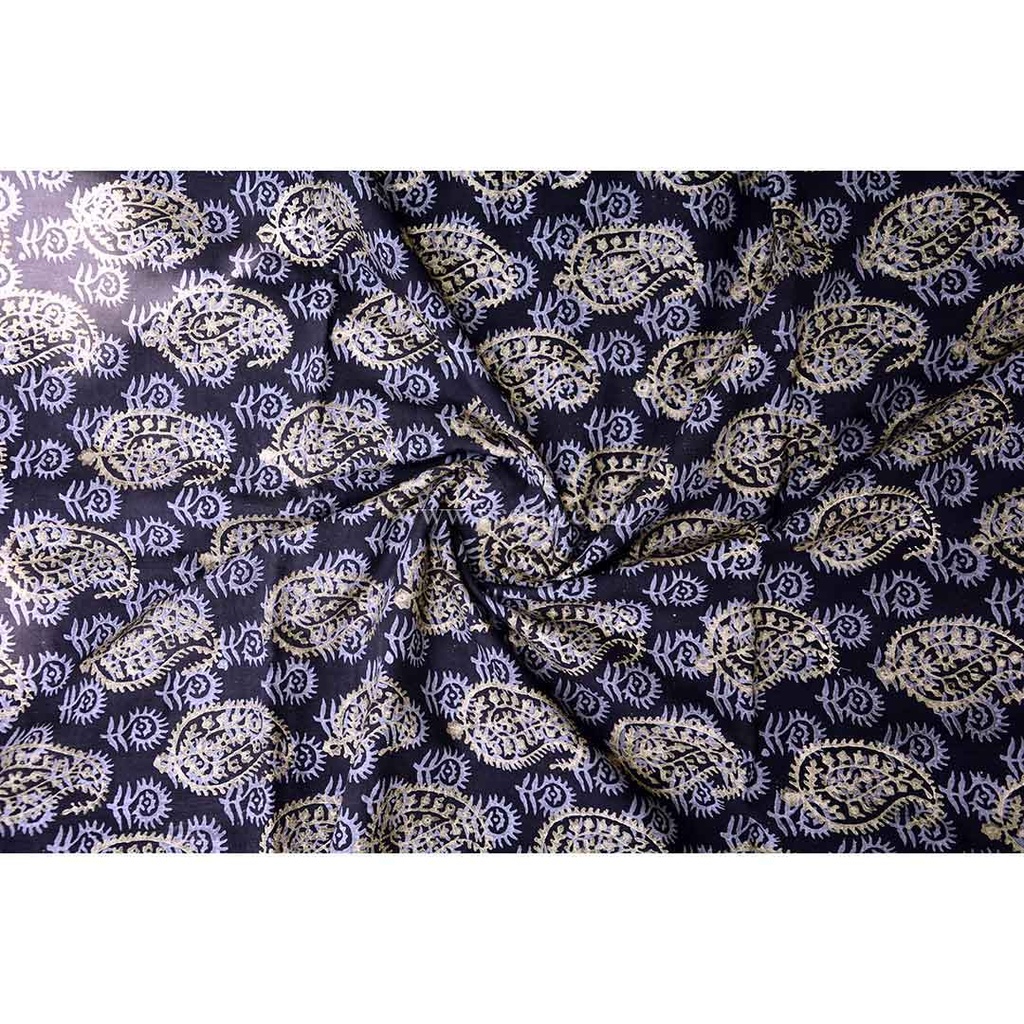 Gold work Ajrak - 2 piece suit  