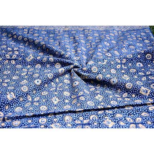 Gold work Ajrak - 2 piece suit     