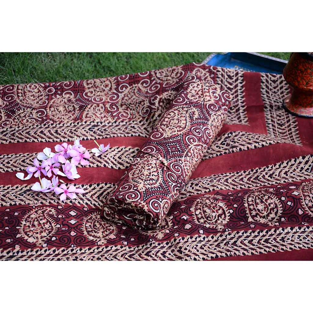 Gold work Ajrak - 2 Piece Suit